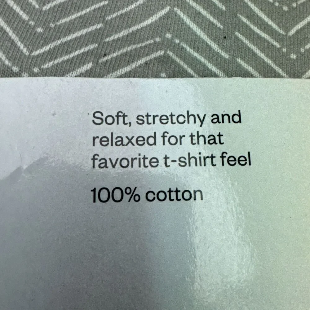 Room Essentials Twin Sheet Set Jersey Gray cotton herringbone NEW standard otex